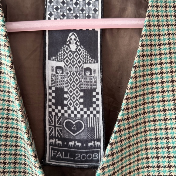 L.A.M.B. Houndstooth Wool Suit Jacket Vest - Picture 3 of 6